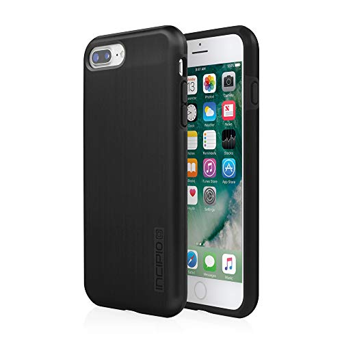 iPhone 7 Plus Case, Incipio DualPro Shine Case [Shock Absorbing] Cover fits Apple iPhone 7 Plus - Black/Black