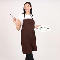 Vista 9 de Kitchen Apron Cotton Waterdrop Resistant with adjustable Aprons for Women with Pockets 9 Color option Cooking
