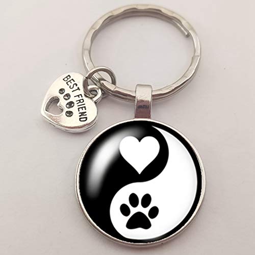 Preisvergleich Produktbild KANGDE Kätzchen Spielen Schlüsselanhänger Haustier Katze und Hund Freund Anhänger Schlüsselbund