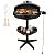 I-Keukenn Indoor & Outdoor Electric Grill, Portable BBQ with Non-Stick Baking Pan, 1500W Power & Intelligent Temperature Control, Removable Stand for Balcony Backyard Camping Party, Gray