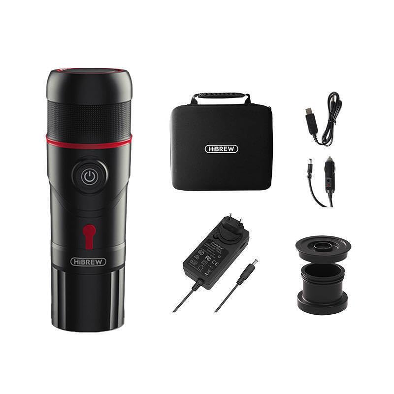 HiBREW Cafetera portátil 3 en 1 H4-premium con funda de 80 W