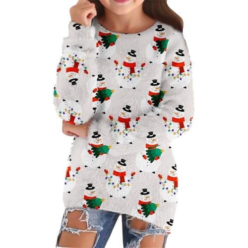 Jersey de punto para niña, cuello redondo, suéter de punto, jersey de manga larga ligero, multicolor, para otoño e invierno, para niños y niñas de 5 a 16 años, Beige3, 140