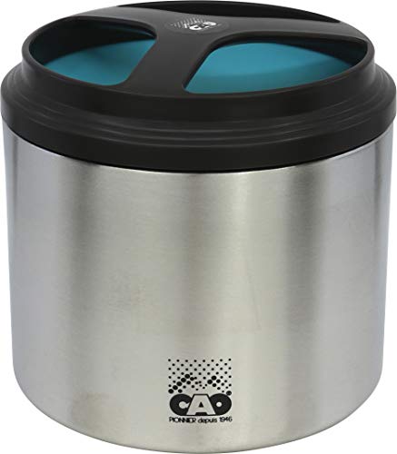 C.A.O. - Scatole Per Alimenti Isolate Singola 1 Litro In Pp + Inox - Colore Blu - Altezza 12,3 Cm - Diametro Ø 13,2 Cm