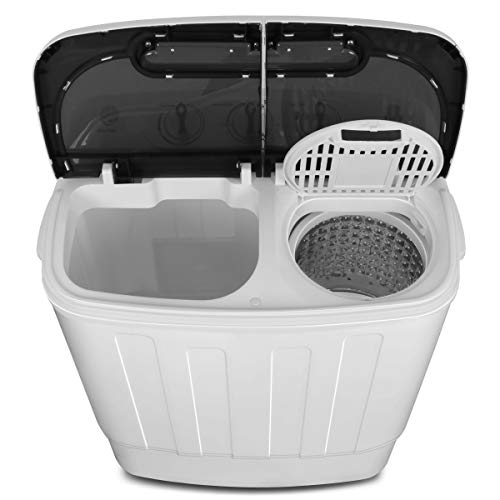 image for SUPER DEAL Compact Mini Twin Tub Washing Machine 13lbs Capacity Portab