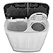 SUPER DEAL Compact Mini Twin Tub Washing Machine 13lbs Capacity Portable Washer Wash and Spin Cycle Combo, Built-in Gravity Drain for Camping, Apartments, Dorms, College, RV’s and Small Spaces