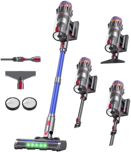 Cordless Stick Vacuum Cleaner, 70Mins 600W 55Kpa for Home, Pet Ha...