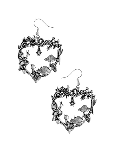 HAQUIL Vintage Nature Mushroom Dangle Drop Earrings, Mushroom Jewelry Gift for Women