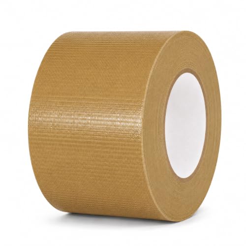 Image of GGR Supplies CDT-36 Industrial Grade Cloth Duct Tape, Tan Beige 4 Inch x 60 Yards, Waterproof UV Resistant Heavy Duty, Clean Removal with No Sticky Residue for Repairs, Packaging, and Bundling
