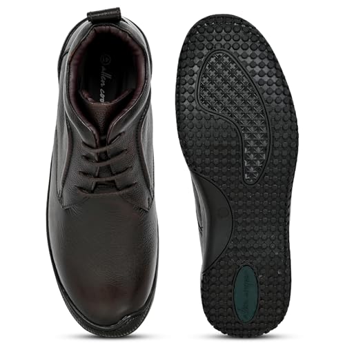 Image of Allen Cooper Shoes Genuine Original Leather Casual /Formal Lace-up Shoes (Color Options- Black /Brown, Sizes- 6,7,8,9,10)