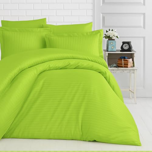 Image of Sofrito Micorfiber - Cotton Feel Duvet /Comforter Cover with Solid Zipper Closure & Four Corner Ties (Single - 61 inchx91 inch - Inches) - Parrot Green | Solid Zipper Closure & Four Corner Ties |