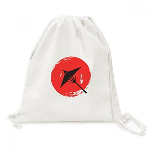 Toile Drawstring Backpack Japon illustration pour voyage et shopping quotidien