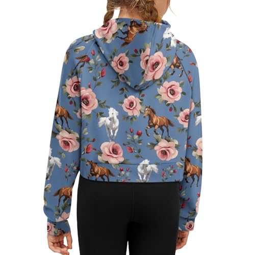 Girls Hoodies with Pockets Long Sleeve Sweatshirt Casual Half Zip Pullover Hoodies Fall Winter Clothes for Kids3