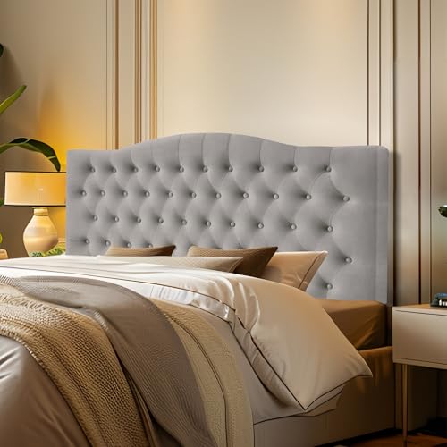 Velvet Upholstered Headboard Queen/Full Size Latest Model Wall Mo...