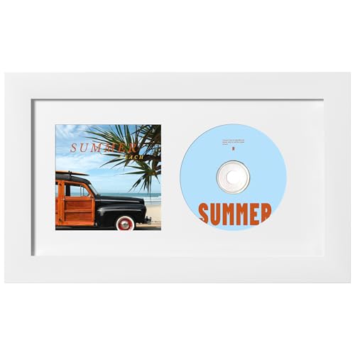 eletecpro CD Frame 6.7x12.2 Wall Display White Pack of 1