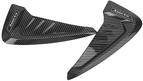 Automaze 2pc Car Air Flow Intake Decorative Side Vent Hood Cover Universal Air Flow Vent Protection Cover (Carbon Fibre)