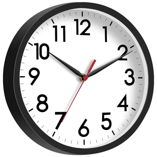 Akcisot Wall Clock, Modern Small Wall Clocks Battery Operated 8 Inch, Silent Non-Ticking Analog Classic For Office, Home, Bathroom, Kitchen, Bedroom thumb #6