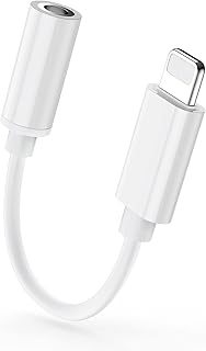 [Apple MFi Certified] iPhone 3.5mm Headphone Adapter, Lightning to 3.5 mm Headphone Jack Adapter Aux Audio Dongle Converter for iPhone 12/11/11 Pro/XR/X/XS/8/8Plus/7/7Plus Support All iOS (White)