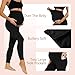 Figfey Stretchy Women Maternity Leggings, High Waist Yoga Pants with 2 Pockets for Comfort & Support and Daily Wear, Mauve, L