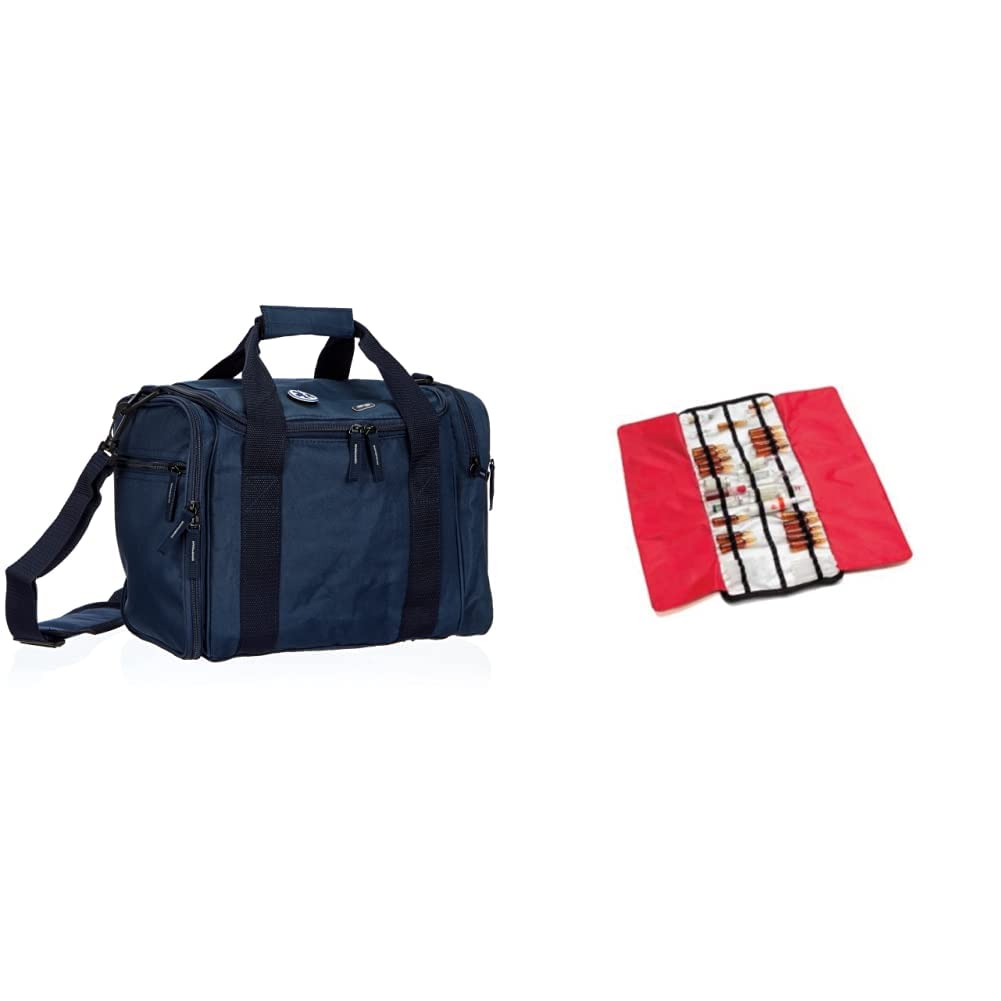 ELITE BAGS Maleta de Primeros Auxilios | Grande | JUMBLE'S | Azul Ampulario isotérmino | Acolchado | Rojo