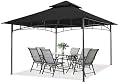 MASTERCANOPY Outdoor Garden Gazebo for Patios with Stable Steel Frame (11x11, Black)