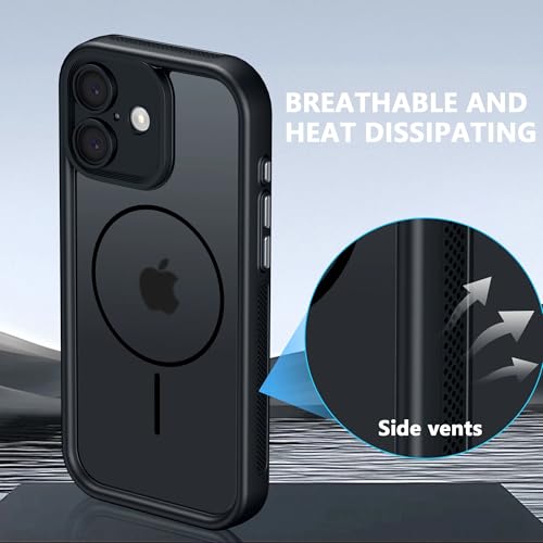 Image of Enflamo Back Cover Case for iPhone 17 Polycarbonate Matte | Ultra Hybrid | Lens Protection & Raised Edges (Black)