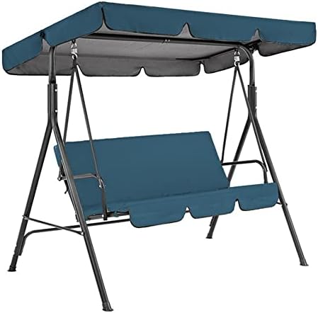 Swing Canopy Seat Set for Replacement, 60 * 20 * 4in Seat Porch Swing Canopy Replacement Patio Swing Cover (Color : Navy Blue, Size : 65 * 45 * 6in)