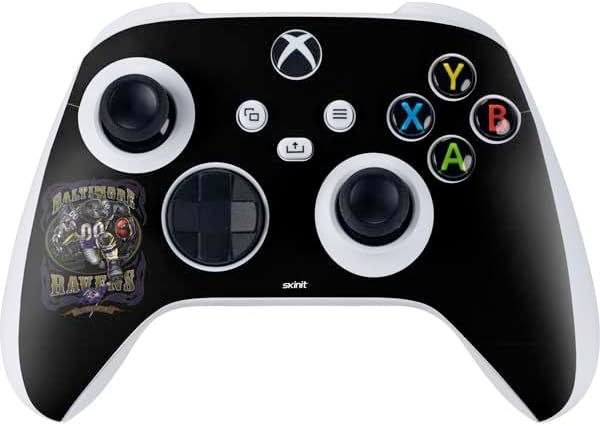 Skinit Decal Gaming Skin Compatible with Xbox Series S Controller - Officially Licensed NFL Baltimore Ravens Zone Block Design