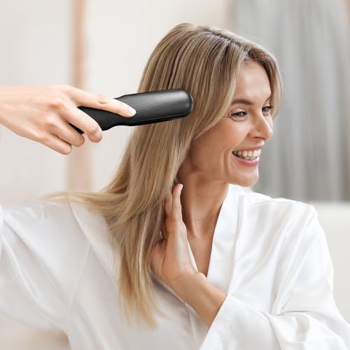 Cepillo alisador inalámbrico para cabello negro miniatura 7