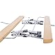 SONGMICS Rockbügel, 8er Set, Hosenbügel aus Massivholz, mit rutschfesten Clips, für Hosen, Shorts und Röcke, naturfarben CRW008-8