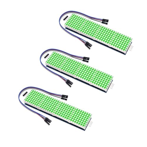 3PCS MAX7219 Dot LED Matrix MCU 8x32 Control LED Display Modul Driver (green)