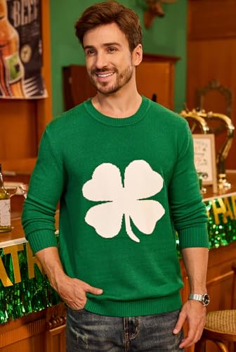 Arvilhill Men's St Patrick's Sweater Irish Clover Sweatshirt (S-XXL)4