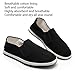 KHAOL Kung Fu Shoes Men Old Beijing Cloth Shoes, Canvas Martial Arts Shoes with Non-Slip Sole, Lightweight Design for Tai Chi and Everyday Comfort(10) Black