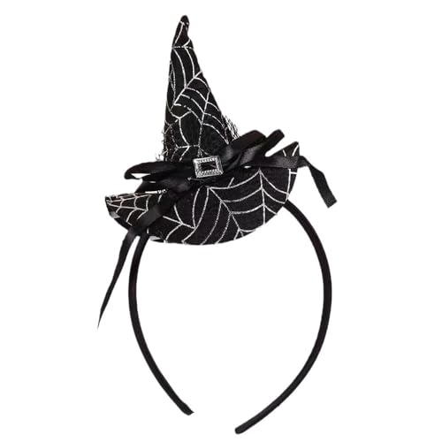 YUNHENTONG Faixa de cabeça bruxa Halloween, para disfarces e jogos de disfarces de Halloween (prata)