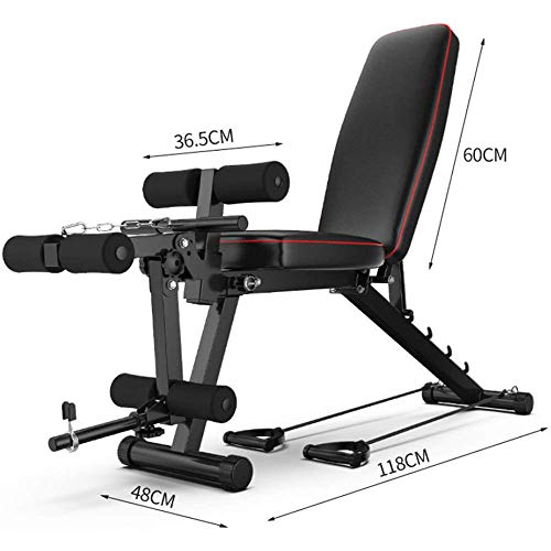COLOM Exercise Bench Foldable,Weight Bench with Leg Extension and Leg Curl,Comfortable Padding,Multi-Adjustable Backrest Sit Up Bench for Home Gym Fitness