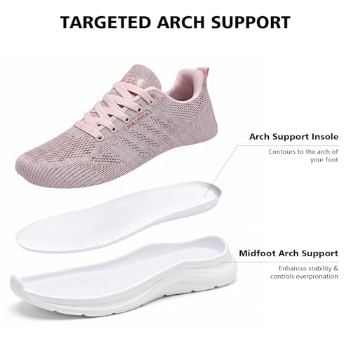 Image of Padgene Womens Sneakers Lightweight Tennis Walking Shoes Sports Running Shoes for Woman Mesh Breathable Gym Fashion Sneakers Athletic Comfortable Casual