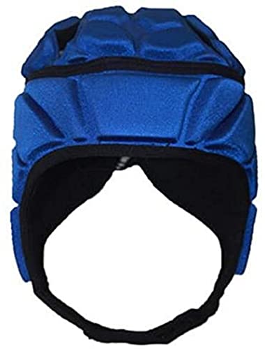 Jellybro Men's Padded Football Protective Gear Set Training Suit for Soccer Basketball Paintball Rib Protector (Blue Helmet, Small)