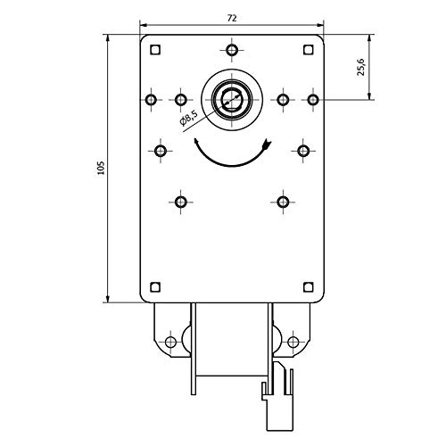 Motor para estufa de pellets Kenta K9175004 1 RPM eje 8,5 mm motor carga pellet rotación horaria