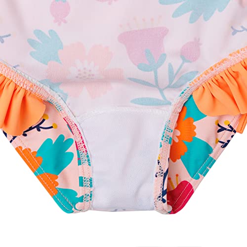 Image of XFGIRLS Baby /Toddler Girls Swimsuit Long Sleeve One-Piece Bathing Suit Rash Guard for Kids UPF 50+ Swimwear