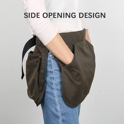 EHERDM Hundetrainer-Schürze mit 6 Taschen, verstellbare Haustierhandler-Kleidung, große Kapazität, Arbeitsschürze, Mehrzweck-Kellnerschürze, Haarstylisten, Hüfttasche, Gartengerät, Organizer,