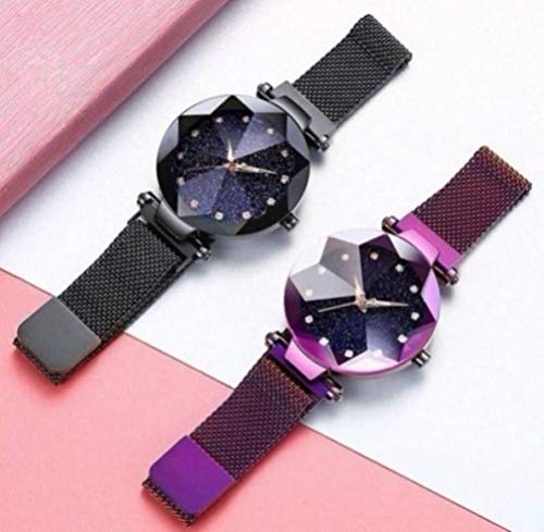 Image of Acnos Premium Casual Black Dial Women's Purple Analogue Watch