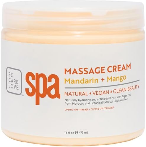 BCL Spa Mandarin and Mango Massage Cream, 16 Ounce