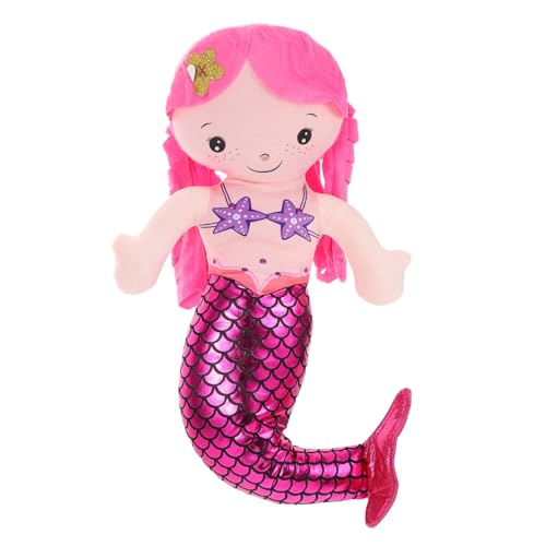 Imagen de Amosfun Cómodo muñeco de peluche de sirena para niñas para decoración de habitaciones y lectura en voz alta para regalar para viajes