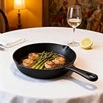 Cast Iron Frying Pan 10 Inch, Skillet Frying Pans with Pour Spouts for Gas, Induction, Grill - No Coating, Chemical-Free, Oven Safe, Even Heating Cookware, Naturally Nonstick with Oil Seasoning - Image 4