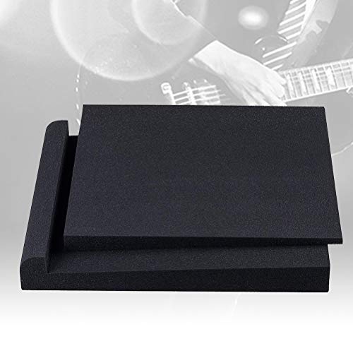 Bonbela 2 Stück Studio-Monitor-Isolationspads, Hochdichte Akustikschaum-Studio-Monitor-Isolationspads (30 * 20 * 4.5CM)