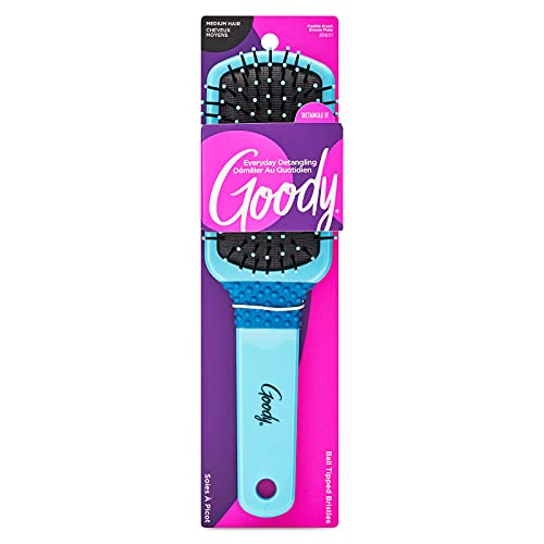 GOODY So Bright Collection Boost"S" Style Cushion Hair Brush, Cranberry, Pack of 3