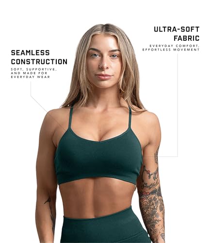 Image of Gymreapers Seamless Sports Bra for Women - Wireless Compression Padded Supportive Bras for Gym, Yoga, & Fitness