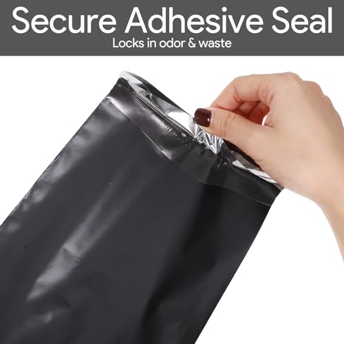 Image of 100 Pcs Sanitary Napkin Disposal Bags, Feminine Hygiene Period Bags for Tampons & Pads, Period Disposal for Teen Girls, Odor Blocker, Leak-Proof Sanitary Storage for Menstrual Products, Black