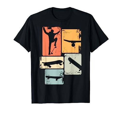 Skater Skateboarder Retro Skateboard for Boys Kids T-Shirt