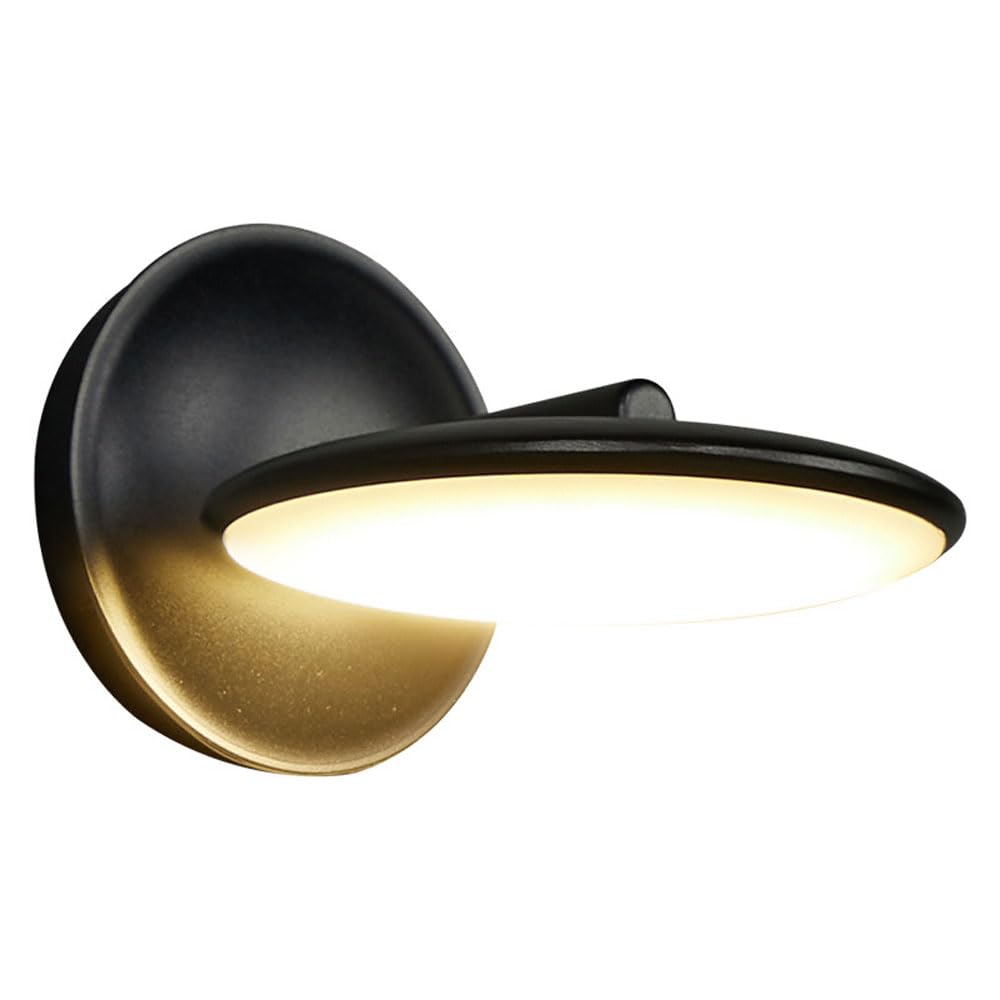 Applique murale LED 12W IP65 noire orientable pour intérieur et extérieur