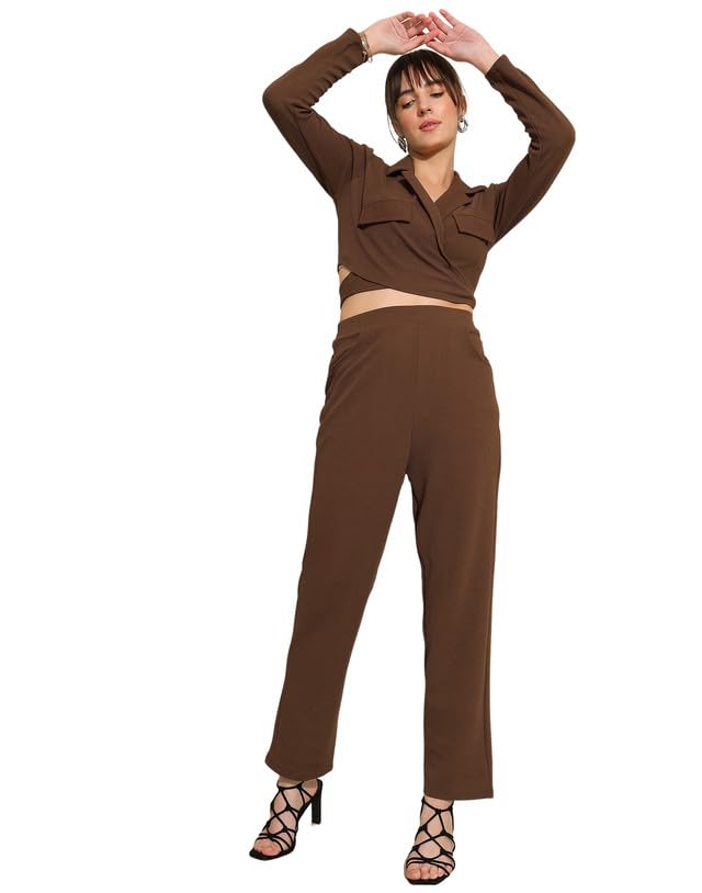 SIRIL Lycra Women’s Co-Ord Set Crop Top And Pant Set | Two Piece Co Ord Set | Formal Cord Set For Women SIRIL Lycra Women’s Co-Ord Set Crop Top And Pant Set | Two Piece Co Ord Set | Formal Cord Set For Women